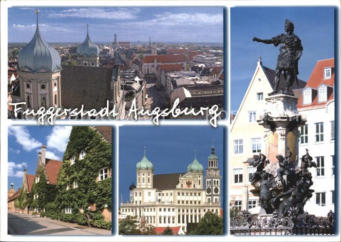 Augsburg Stadtblick Fuggerei Schloss Denkmal