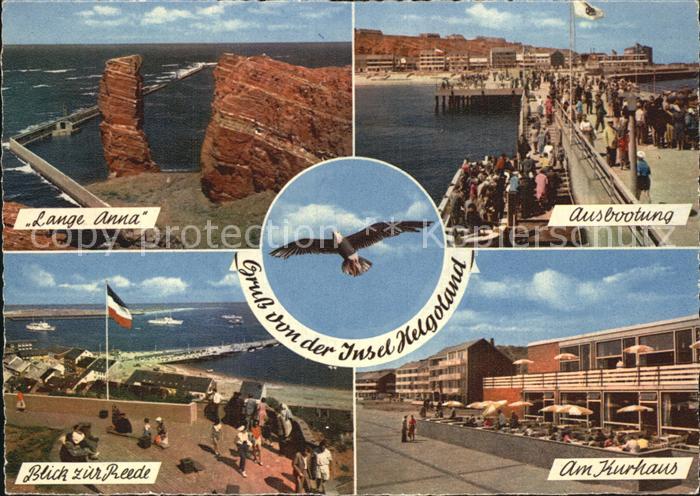 HELGOLAND Insel Schleswig-Holstein Lange Anna Ausbootung Blick zur Reede Am Kurh