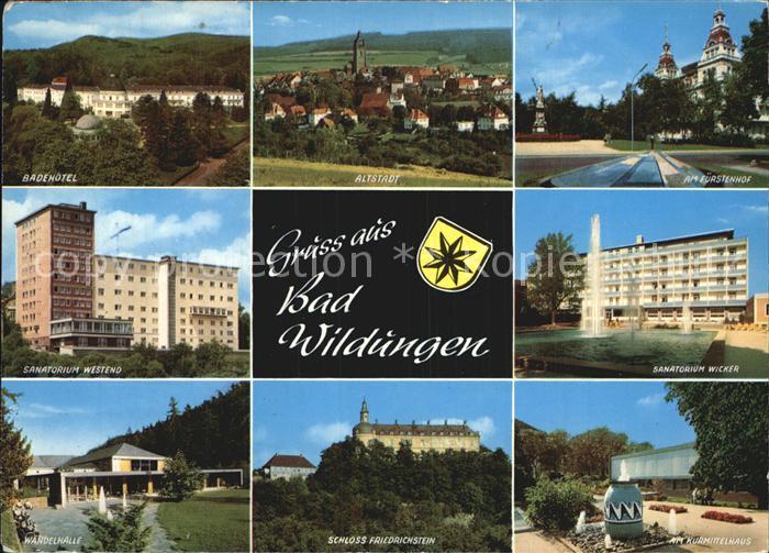 Bad Wildungen Badehotel Altstadt Fuerstenhof Sanatorien Westend und Wicker Wande
