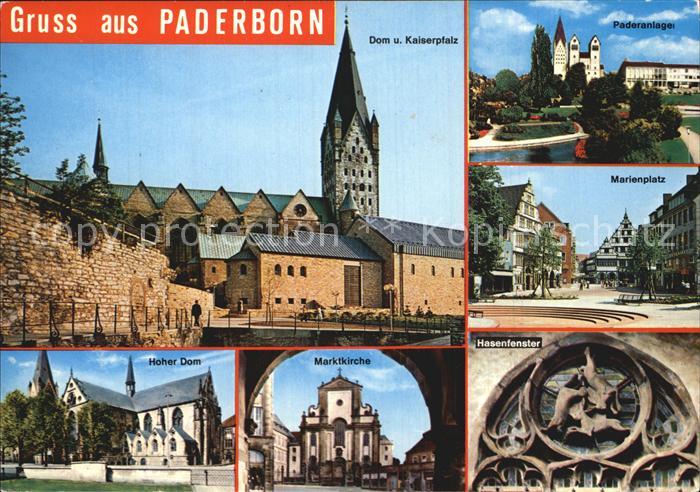 Paderborn Dom Kaiserpfalz Paderanlage Marienplatz Hoher Dom Marktkirche Hasenfen