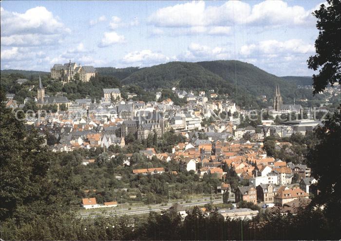 Marburg Lahn Blick von der Bismarckpromenade
