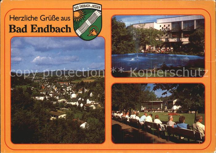 Bad Endbach Stadtblick Teich Park