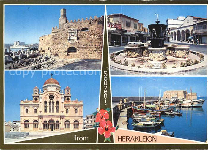 Heraklion Iraklio Schloss Brunnen Hafenpartie
