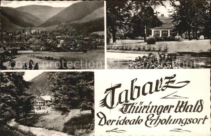 Tabarz Panorama Erholungsort Partie am Fluss