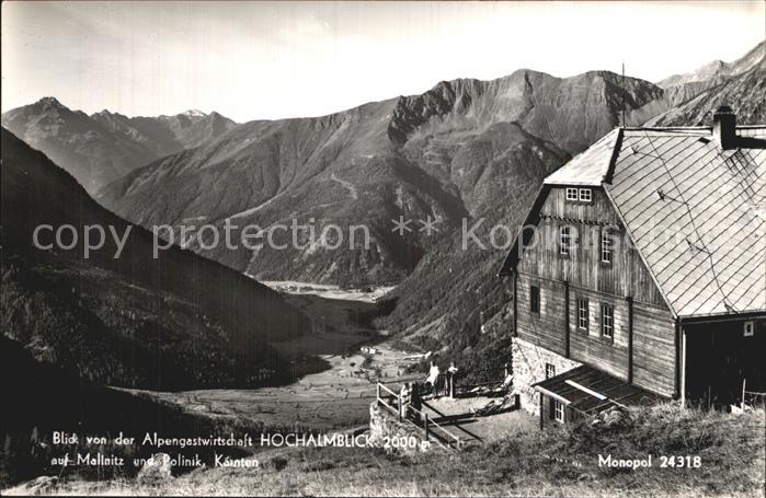 Mallnitz Kaernten Alpengastwirtschaft Hochalmblick Talblick Alpenpanorama