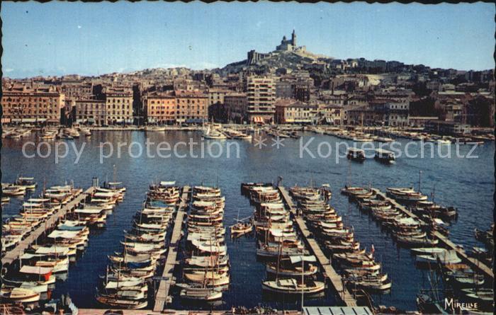 Marseilles Vieux Port et Notre Dame de la Garde