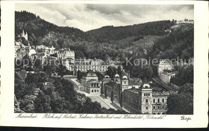 Marienbad Tschechien Boehmen Neubad Kurhaus Zentralbad Hoehenhotel Ruebezahl