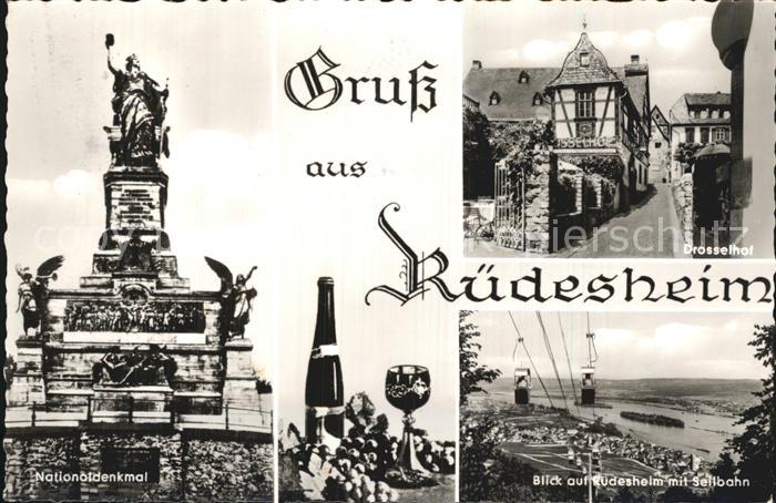 Ruedesheim Rhein Nationaldenkmal Weinanbaugebiet Drosselhof Seilbahn