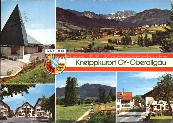 Oy Bad Mittelberg Oberallgaeu Bayern Teilansichten Kneippkurort Kirche Alpenblic