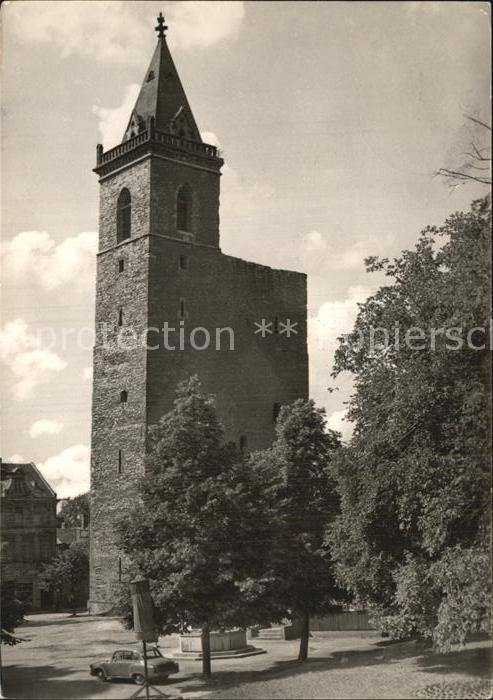 Stassfurt Schiefer Turm spaetgotische Stadtkirche Wahrzeichen