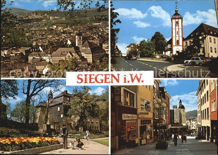 Siegen Westfalen Oberstadt Marktplatz Rathaus Nikolaikirche Schloss Gartenanlage