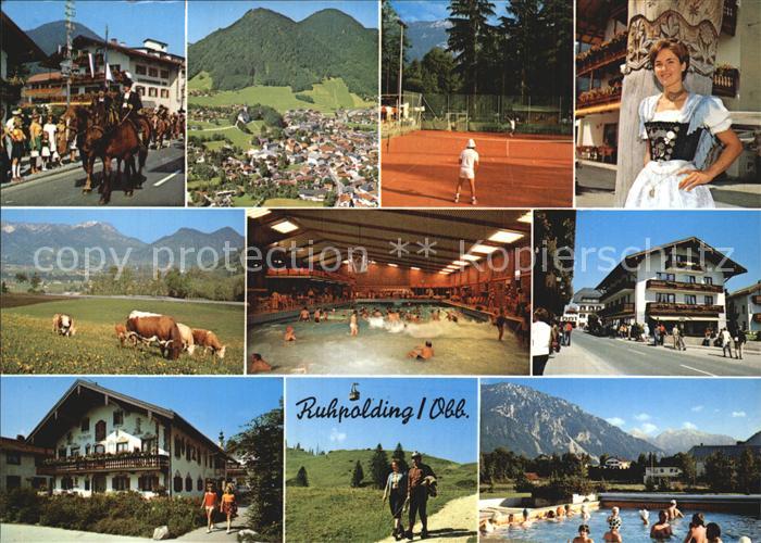 Ruhpolding Bayern Teilansichten Festumzug Trachten Hallenbad Wandern Kuehe