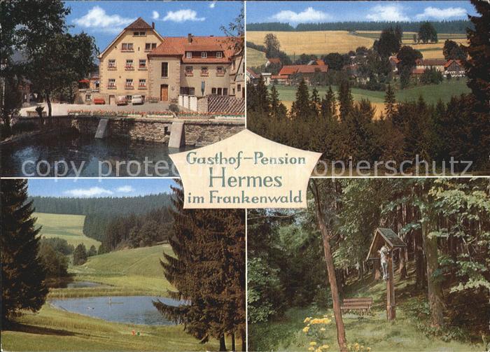 Hermes Marktleugast Landgut Hermes Pension Haueis im Frankenwald See Waldpartie
