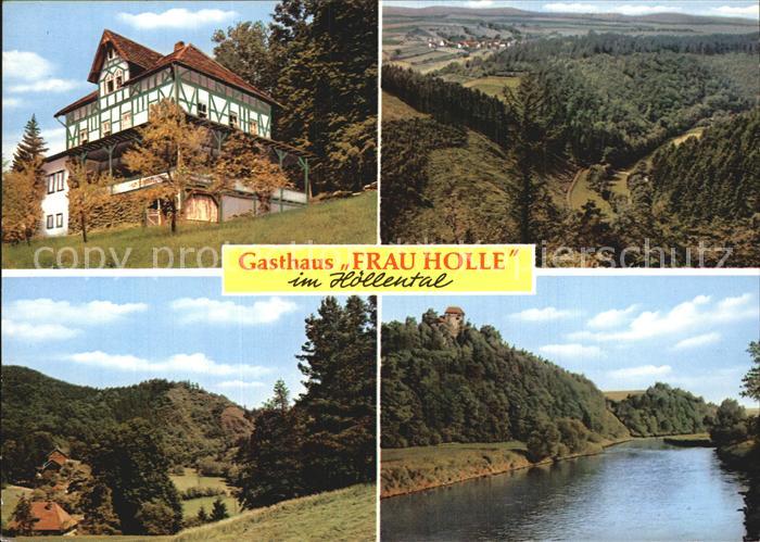Abterode Gasthaus Frau Holle im Hoellental Landschaftspanorama
