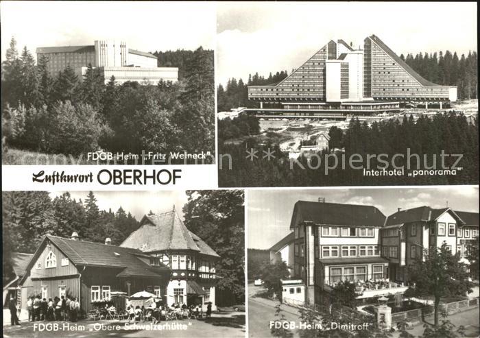 Oberhof Thueringen FDGB Heime Interhotel Panorama