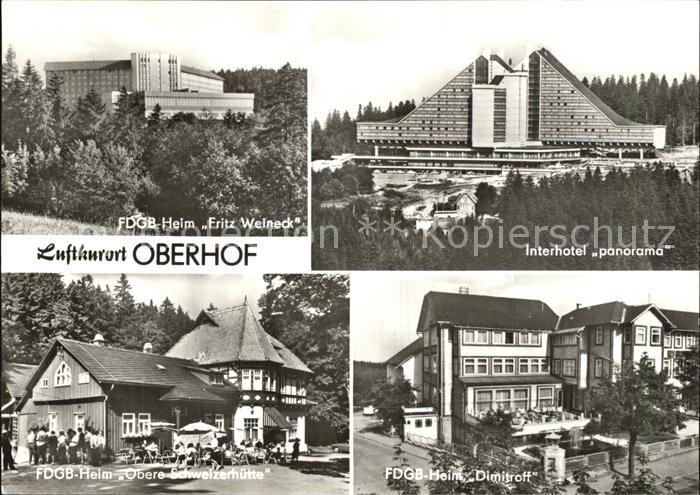Oberhof Thueringen FDGB Heime Interhotel Panorama