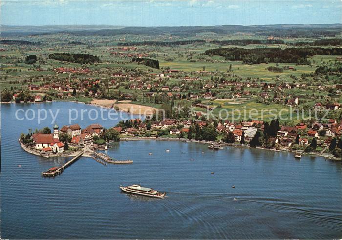 Wasserburg Bodensee Halbinsel Fliegeraufnahme