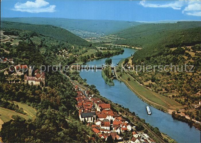 Rothenfels Unterfranken Burg und Stadt Main Fliegeraufnahme