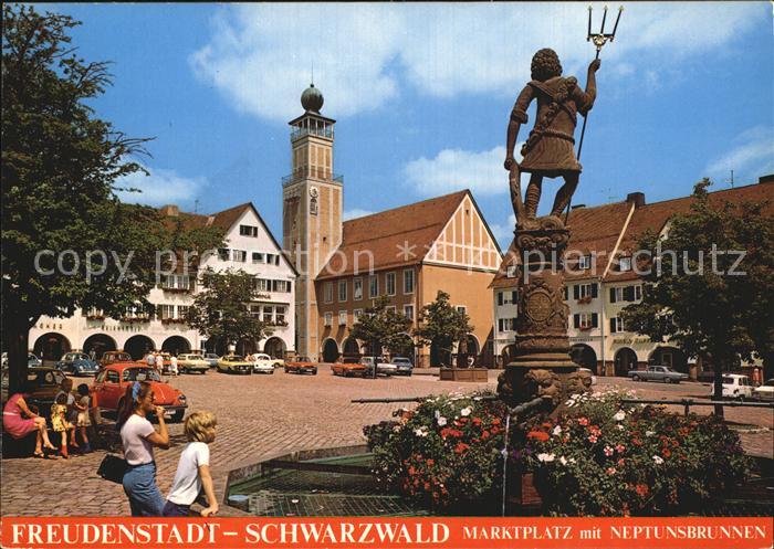 FREUDENSTADT BW Marktplatz Neptunsbrunnen