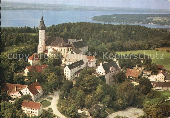 Andechs Kloster am Ammersee Fliegeraufnahme
