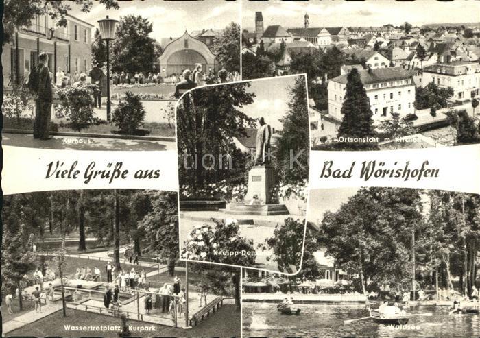 Bad Woerishofen Kneipp Heilbad Kurhaus Wassertreten Waldsee Kneipp Denkmal Statu
