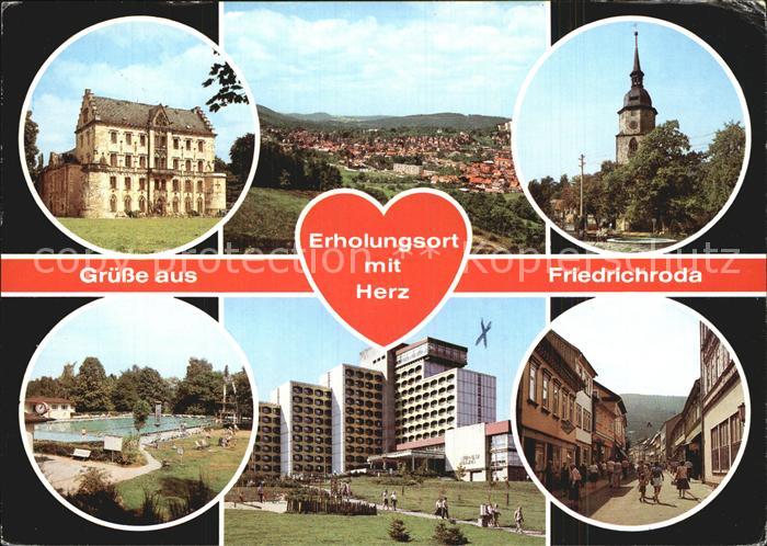 Friedrichroda Schloss Reinhardsbrunn Platz der Jungen Pioniere Schwimmbad FDGB E