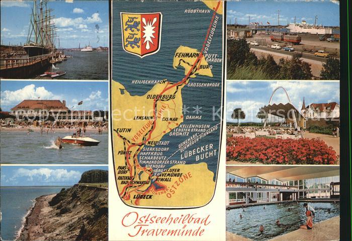 Travemuende Ostseebad Hafen Segelschiff Faehre Strand Promenade Konzertpavillon