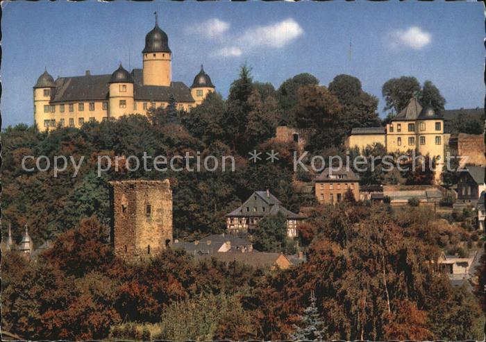 Montabaur Westerwald mit Schloss und Wolfsturm Ruine