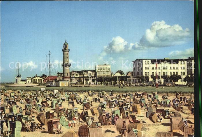 Warnemuende Ostseebad Strand Promenade Leuchtturm