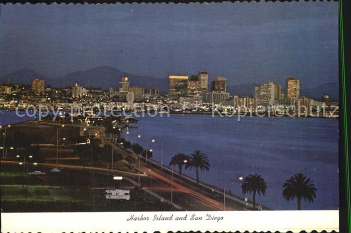 San Diego California Harbor Island at dawn