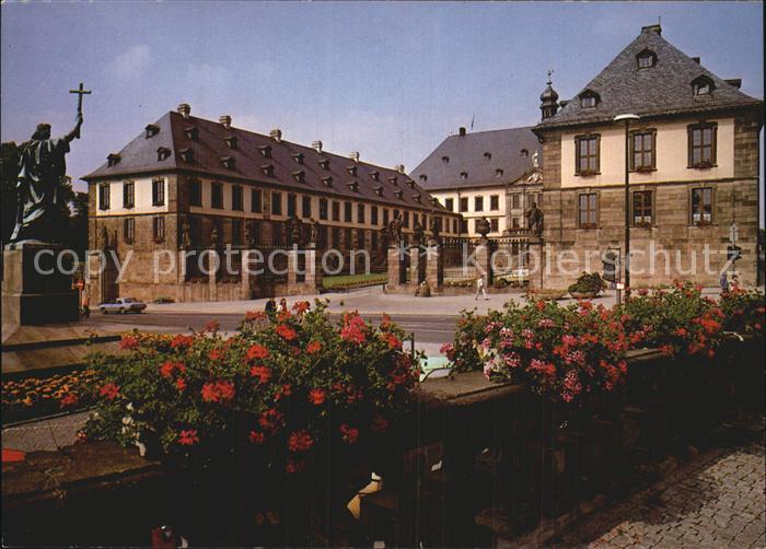 FULDA Hessen Stadtschloss mit Bonifatiusdenkmal Barockstadt