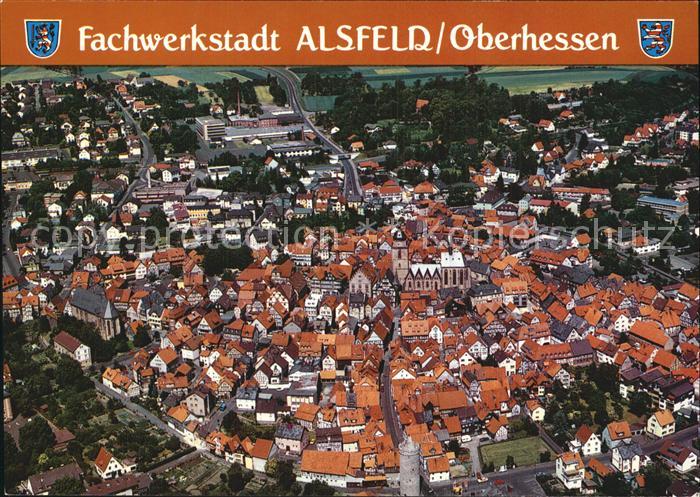 Alsfeld Altstadt Fachwerkstadt Fliegeraufnahme