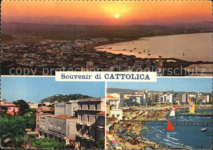 Cattolica Rimini Panorama Sonnenuntergang Strand