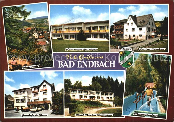 Bad Endbach Teilansicht Sanatorium Hotel Pension Gasthof Wassertreten