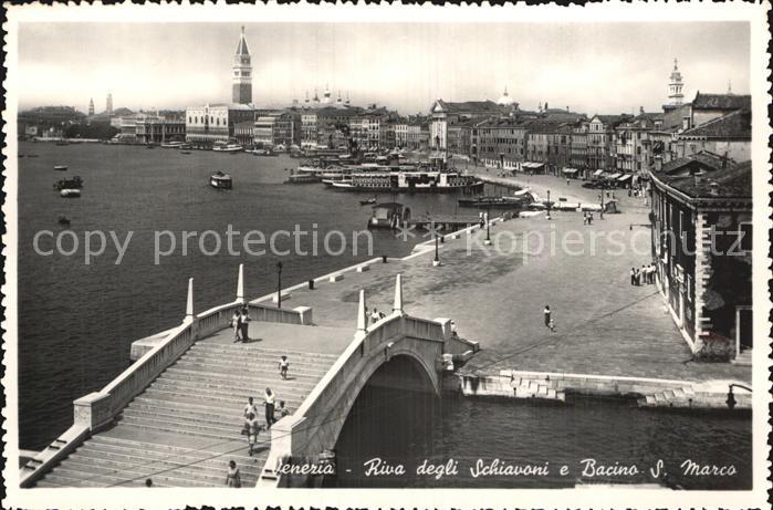 Venezia Venedig Riva degli Schiavoni Bacino San Marco