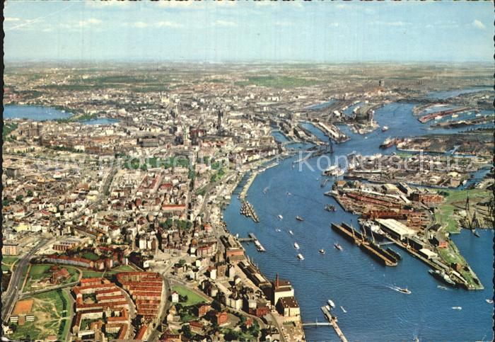 HAMBURG  CITY Fliegeraufnahme