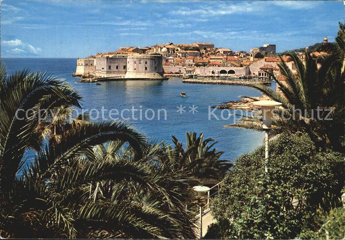 Dubrovnik Ragusa Teilansicht mit Hafen
