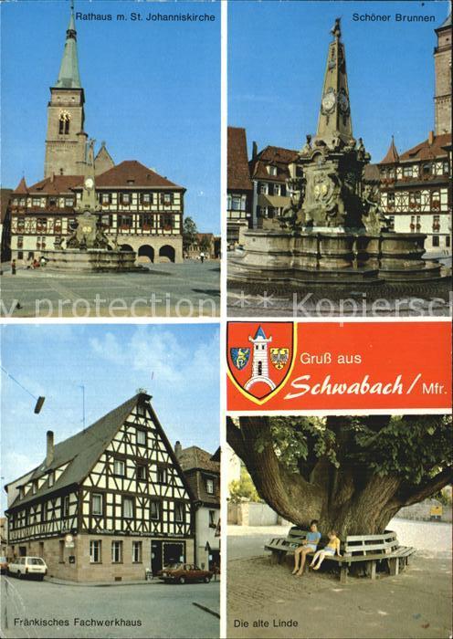 Schwabach Brunnen Rathaus Sankt Johanniskirche