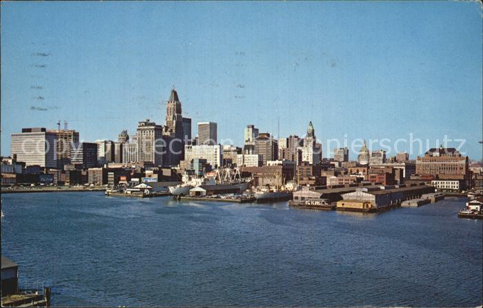 Baltimore Maryland Fliegeraufnahme Skyline an Inner Harbor
