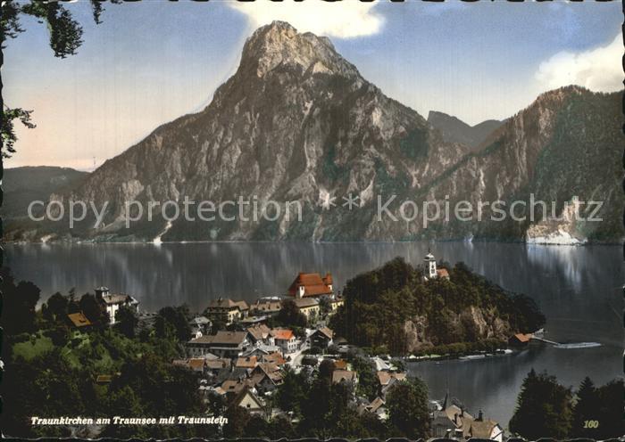 Traunkirchen am Traunsee Fliegeraufnahme mit Traunstein