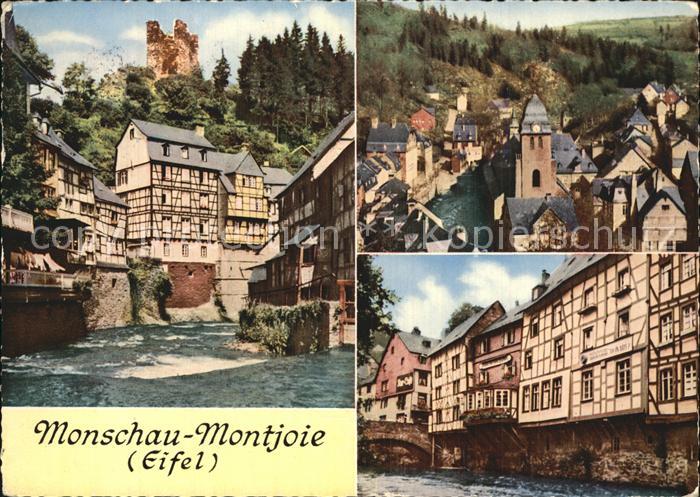 Monschau Montjoie NRW Hallerpartie Rurpartie Fachwerkhaeuser