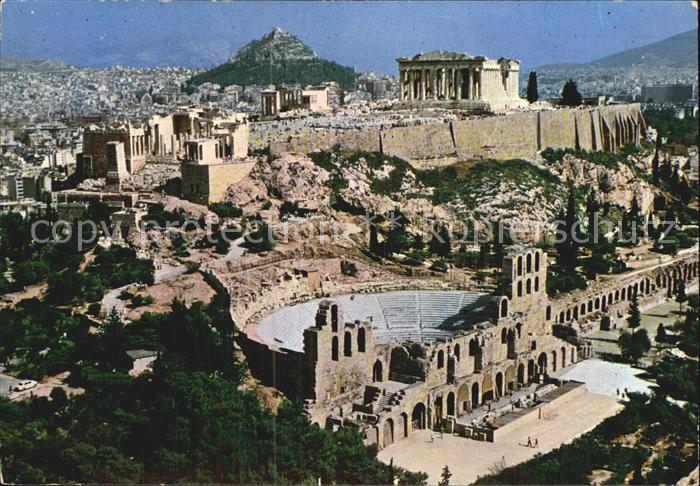 Athenes Athen Fliegeraufnahme Akropolis Amphitheater