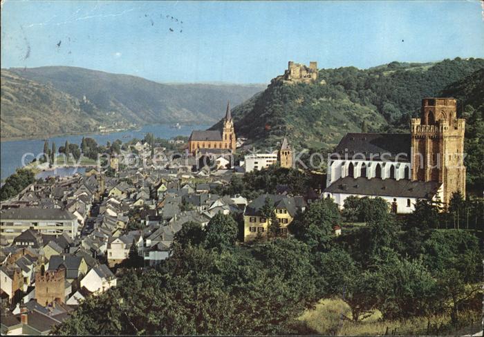 Oberwesel Rhein mit Schoenburg
