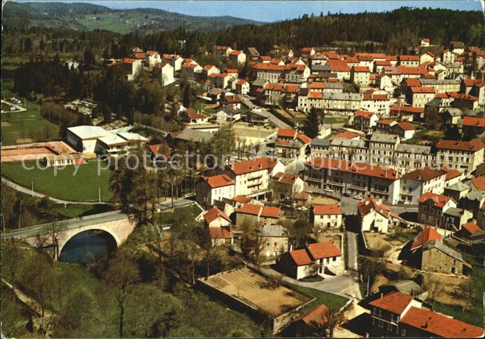 Le Chambon-sur-Lignon Fliegeraufnahme mit Bruecke