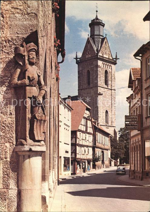 Korbach Stechbahn mit Roland und St. Kilian