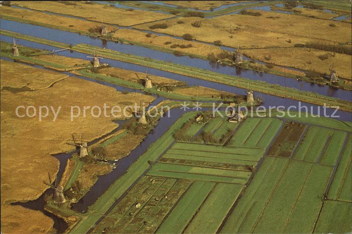 Kinderdijk Fliegeraufnahme mit Wind-M?hlen