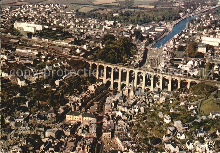 Morlaix Fliegeraufnahme Viadukt und Zentrum