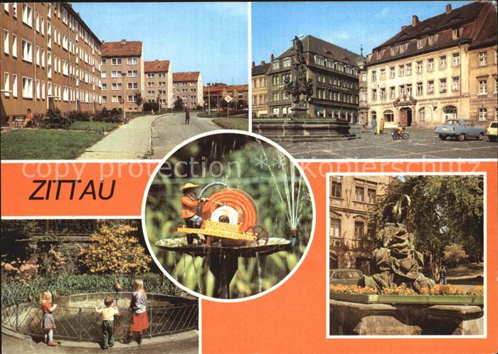 Zittau Schleifermaennelbrunnen Schwanenbrunnen