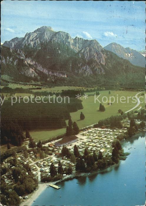 Schwangau Fliegeraufnahme Camping am Bannwaldsee
