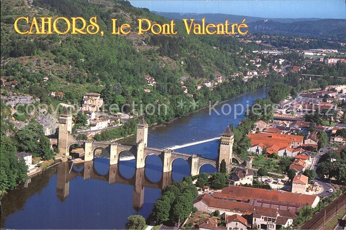 Cahors Fliegeraufnahme Brückenpartie